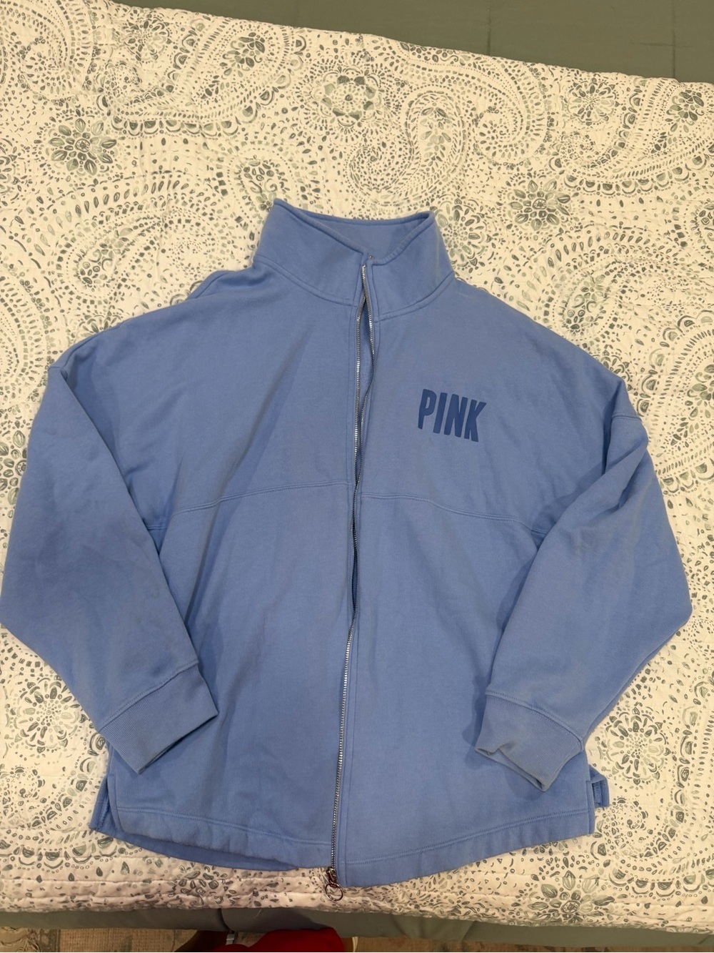 VS Pink Blue Sweatshirt Full-Zip Up
